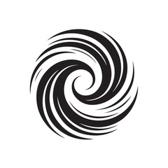 Naklejka premium Black spiral icon isolated on white background for abstract representation