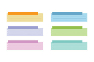 colorful paper note bundle collection