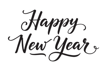 calligraphy lettering of happy new year