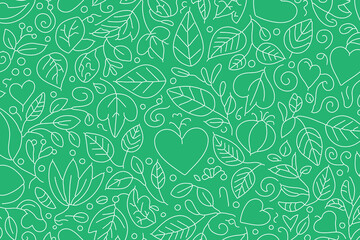 line drawing of leaf pattern