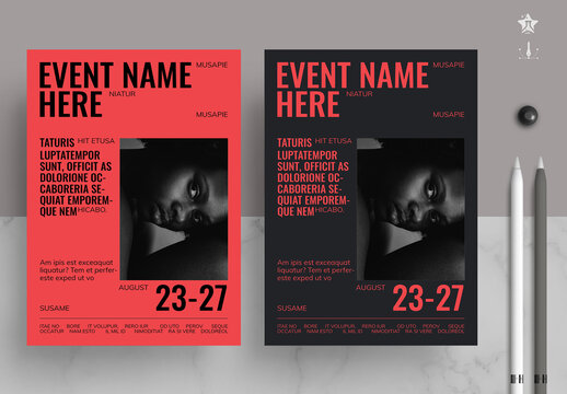 Simple Typographic Minimal Poster Layout