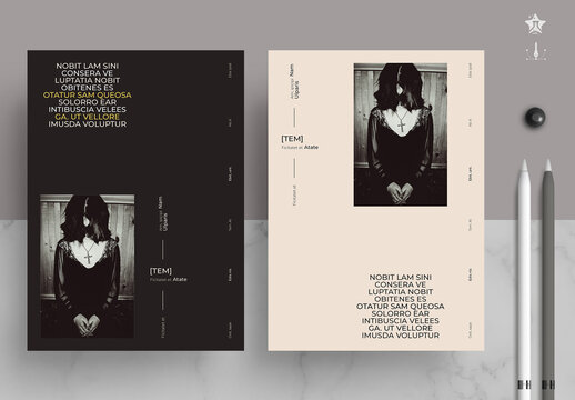 Typographic Minimal Flyer Poster Layout