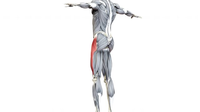 Human Muscular System Leg Muscles Tensor Fasciae Latae Muscles Anatomy Animation Concept