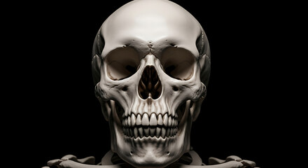 Obraz premium Skull anatomy human skeleton death head halloween art
