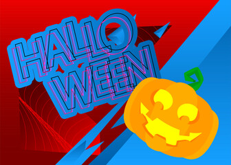 Halloween, Holiday Pumpkin Jack O' Lantern celebration wallpaper with gradient colors.