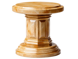 Wooden stool with wooden top simple wooden stool featuring natural wood construction and flat circular top surface