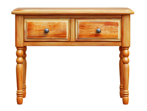 Wooden table with two drawers functional wooden table featuring two convenient drawers perfect for storage in any room