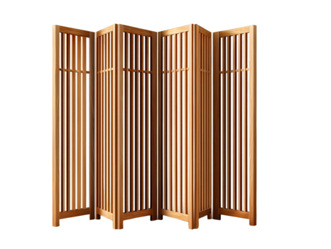 Wooden room divider white background wooden room divider panel providing privacy and style against crisp white background