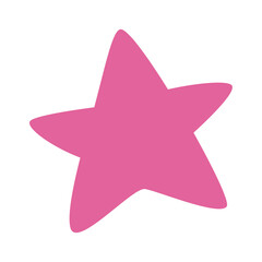 Pink Star Sticker For Journal And Diary With Transparent Background Clean Simple Shape Perfect For Scrapbooking And Craft Projects Decorative Element