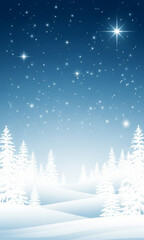 winter landscape with snow