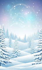 winter landscape with trees