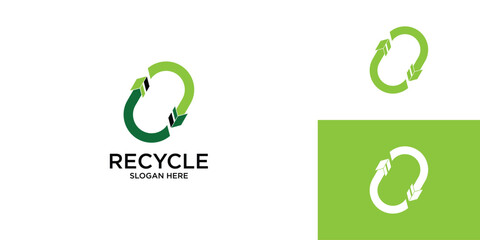 Creative Recycle logo icon design with modern concept premium vector