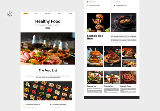 Healthy Food News Letter Template