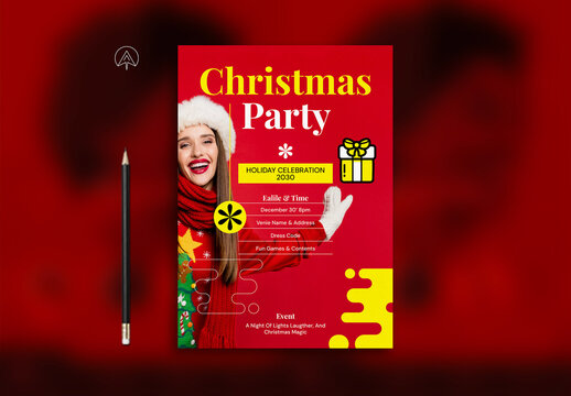 Christmas Party Poster Layout