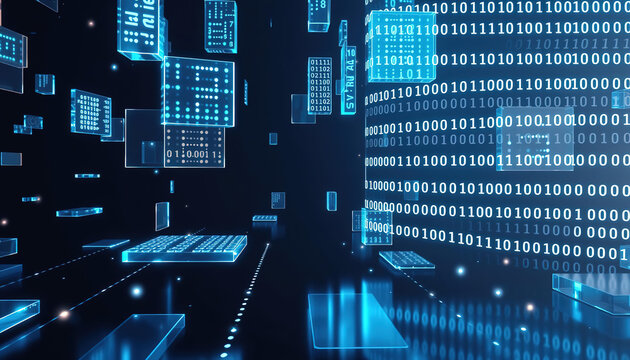 Digital Data Flow: An artistic representation of data streaming through a digital network. This image captures the essence of modern data management and digital innovation.