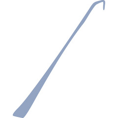 Stylized Blue Abstract Curve Against White Background