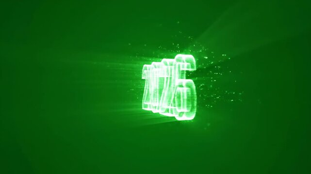 2026 Glowing Green Digital Element Radiating Light for Technology Development and Business Progress
