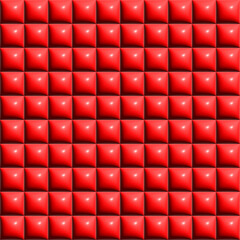 An abstract red square pattern provides a seamless, geometric texture for a modern wallpaper or tile design