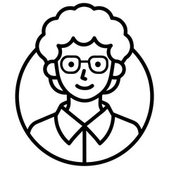 Vector illustration of a funny cartoon chef boy character with a hat and glasses