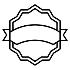 A colorful vector banner template with a blank paper label, ribbon, and hexagon shape design