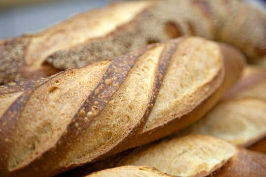 Fresh Baked Bread in a Delicatessen 