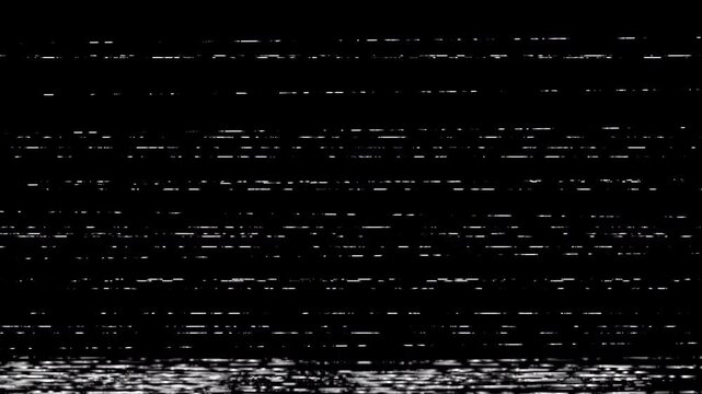 4K Glitched VHS Tape Ending &ndash; Retro Analog Video Background Overlay Loop with Noise Effects on Transparent Alpha Channel