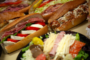 Sandwiches at an Italian Delicatessen 