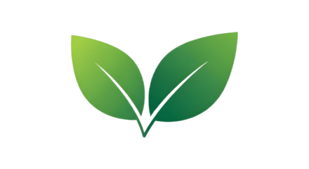 Green leaves vector icon for natural, organic, healthy, and eco friendly branding design. isolated PNG with Transparent Background