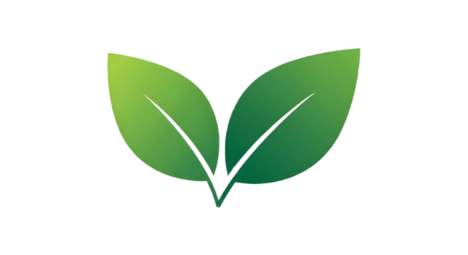 Green leaves vector icon for natural, organic, healthy, and eco friendly branding design. isolated PNG with Transparent Background