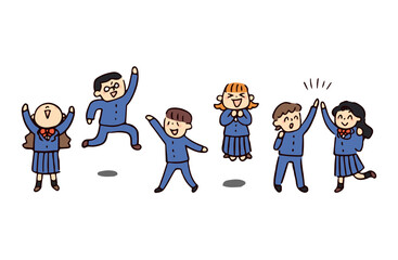 ポジティブな学生セット