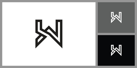 Abstract Letter W Icon for Modern Technology Brand