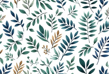 Fototapeta premium seamless background with leaves