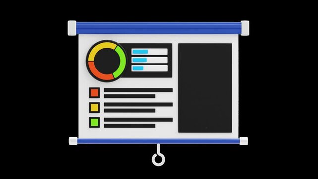 3D Animation of Data Visualizationd | Alpha Channel