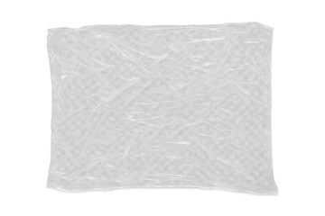 Crumpled transparent plastic wrap texture overlaying the background, creating a clear wrinkled effect