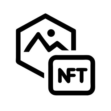 NFT Crypto Digital Art Icon Set &ndash; Blockchain, Web3, Token, Marketplace, Collectibles, Metaverse, Ownership