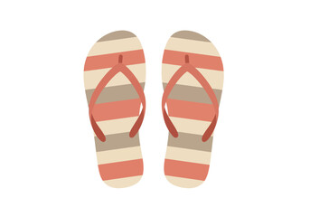 Striped FlipFlops Summer Footwear for Beach and Leisure.