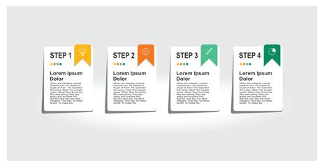 Four Informative Business Process Design Cards for Presentations.