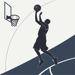 Basketball Player Silhouette Dunking a Ball sport © Abu