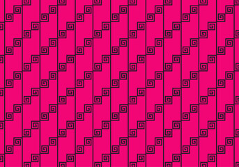 雷紋のポップなパターン柄