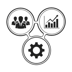 Business Strategy Concept with Icons team