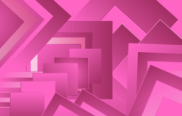 Modern Pink Abstract Geometric Background with Layered Gradient Squares