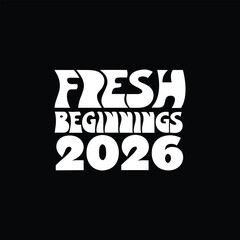 Vector art of happy new year 2026 typography design