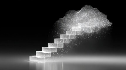 Stairway to Heaven - Ascending Steps into the Clouds of Hope.