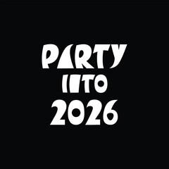 Vector art of happy new year 2026 typography design