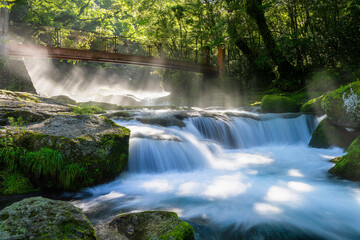 熊本-【菊池渓谷の光芒】