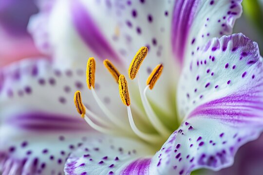 Close-up of a vibrant, spotted lily - Powered by Adobe
