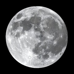 Detailed Lunar Surface - A Close-Up View of the Moon.