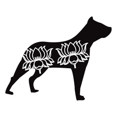 Flower Dog Animal SVG Vector 8