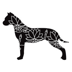 Flower Dog Animal SVG Vector 13