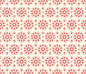Red Geometric Circular Pattern for Wallpaper, Textile & Decor